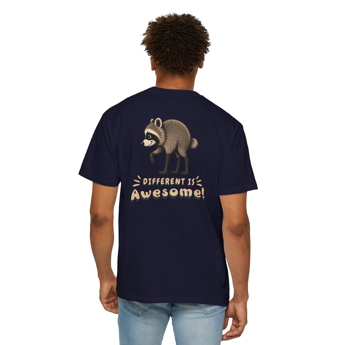 Jimothy the Raccoon - Different Is Awesome | Front + Back Graphics