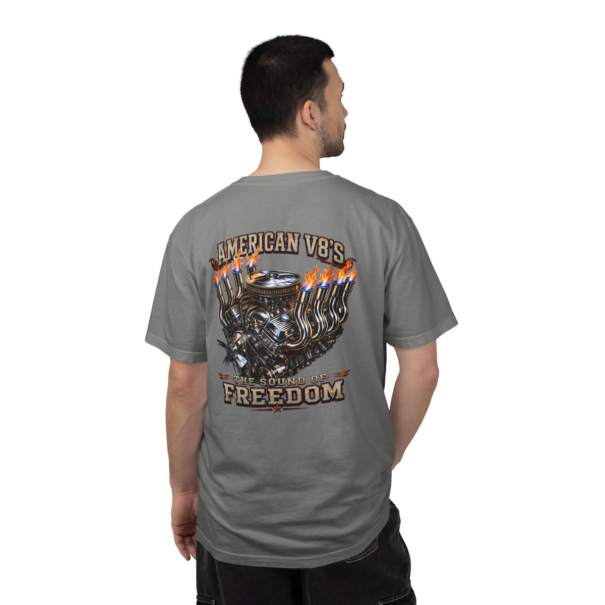 American V8 Sound of Freedom | Front & Back Graphics T-shirt