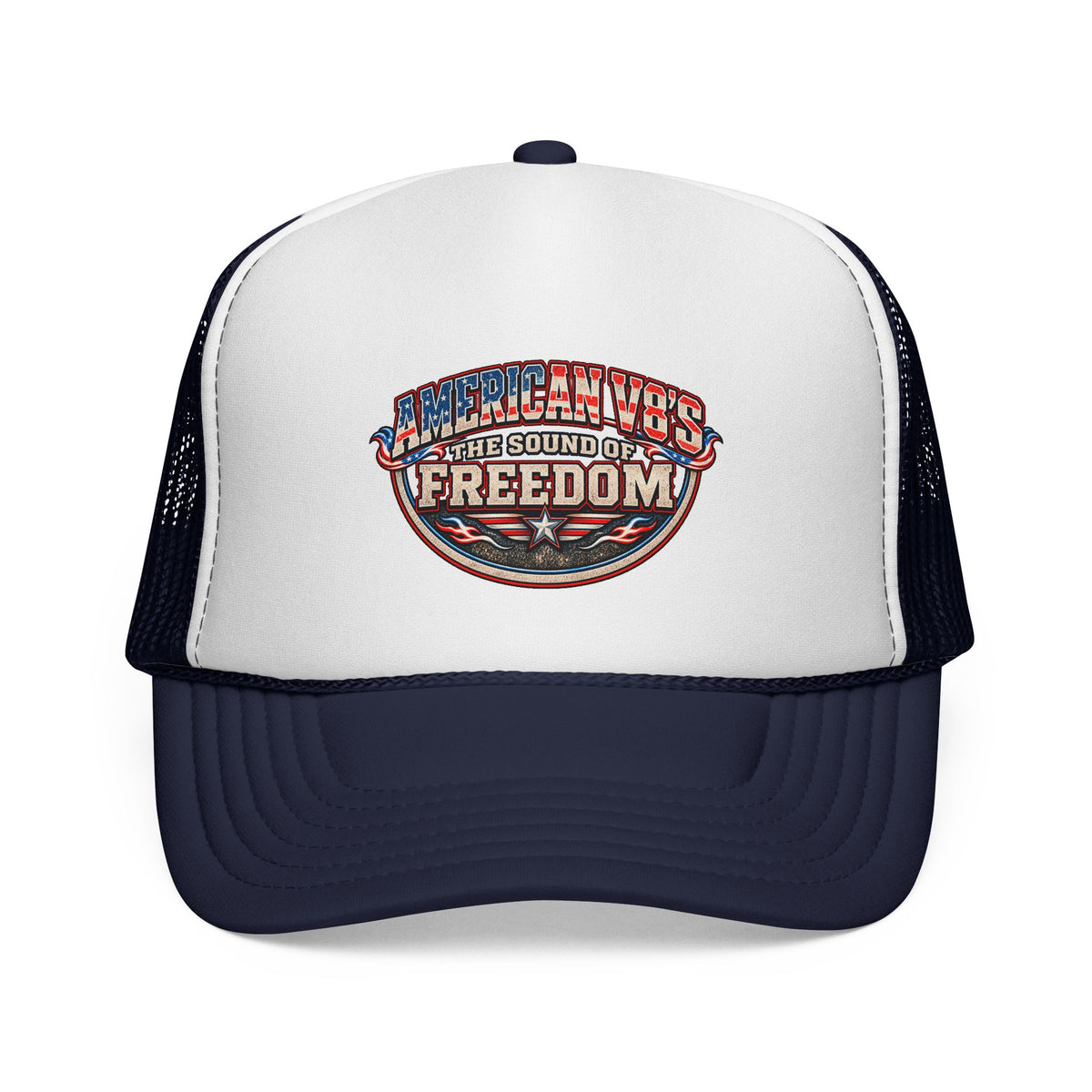 American V8s - The Sound of Freedom | Retro Foam Trucker Hat