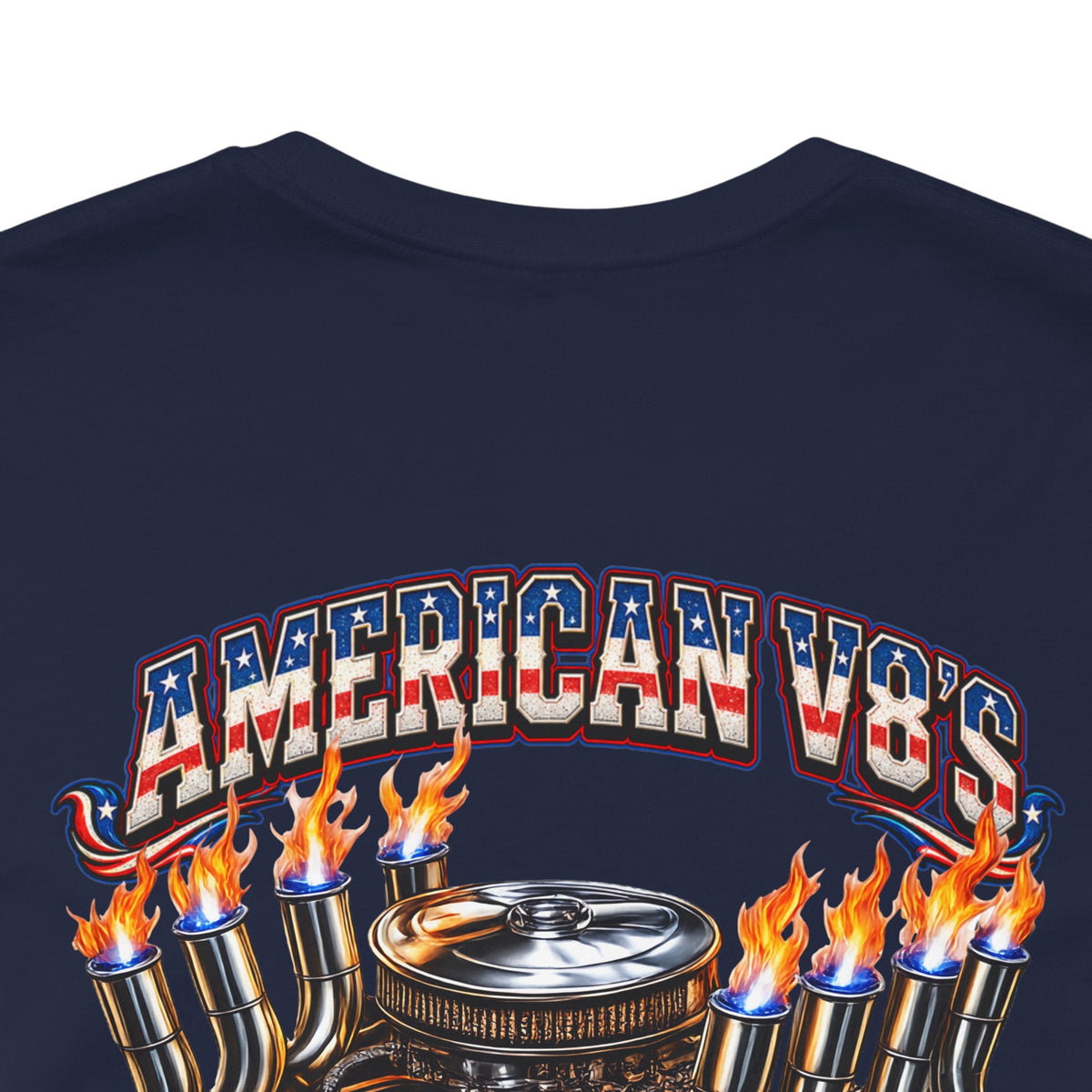 American V8 Sound of Freedom | 'Merica Version | Front & Back Graphics + Sleeve T-shirt