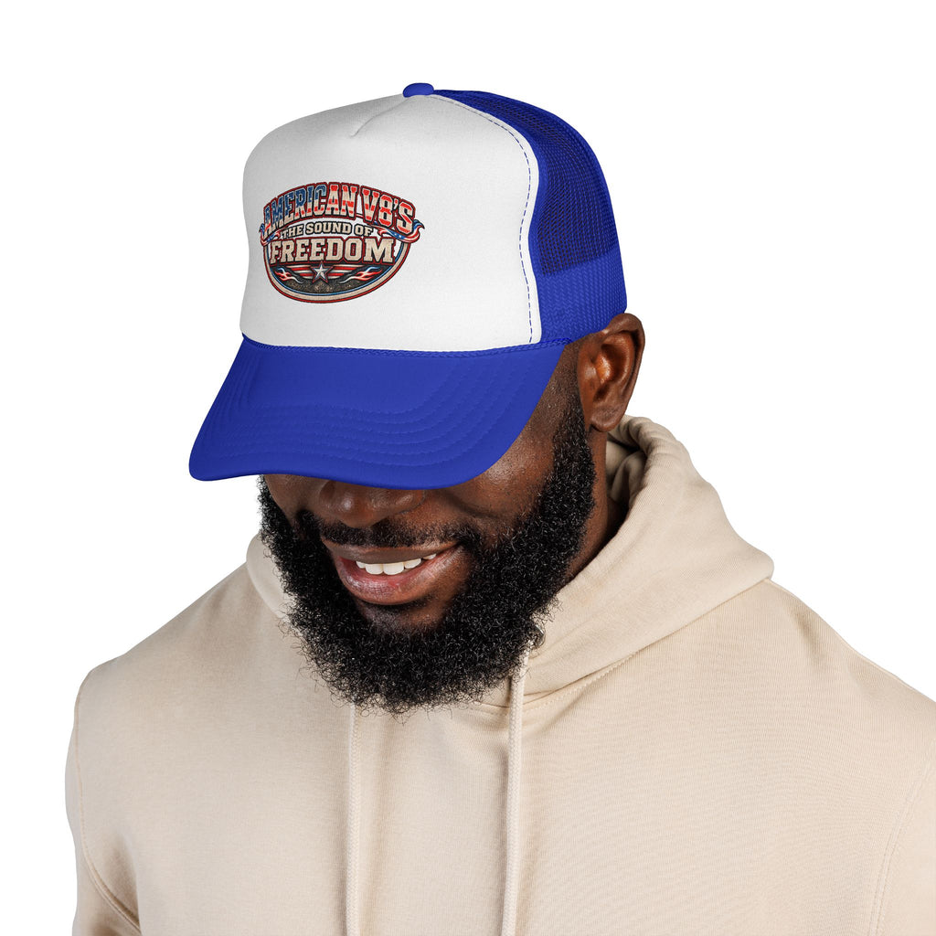 American V8s - The Sound of Freedom | Retro Foam Trucker Hat