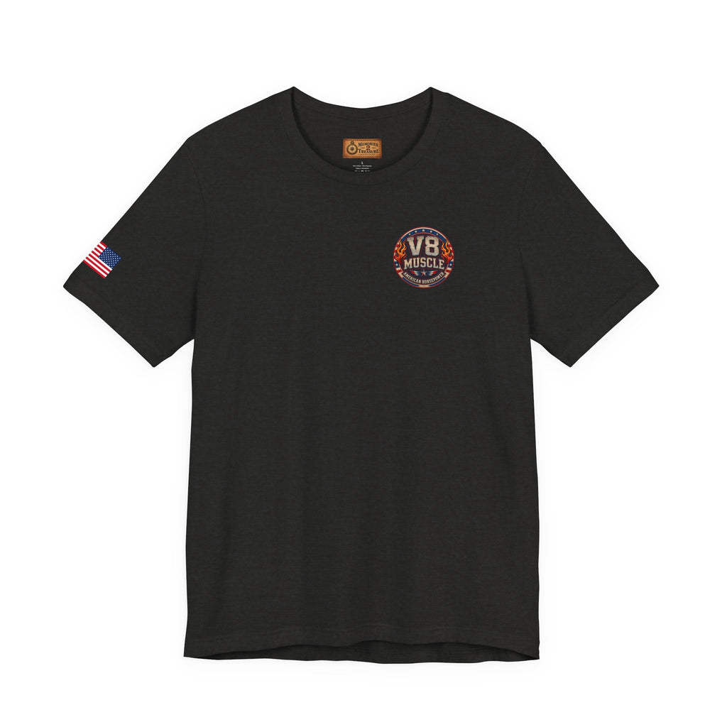 American V8 Sound of Freedom | 'Merica Version | Front & Back Graphics + Sleeve T-shirt