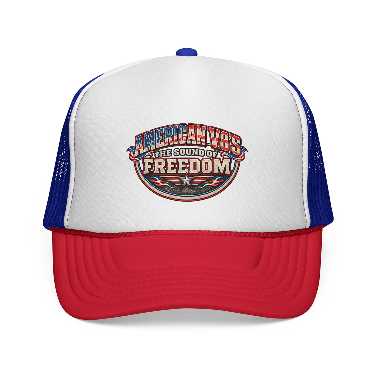 American V8s - The Sound of Freedom | Retro Foam Trucker Hat