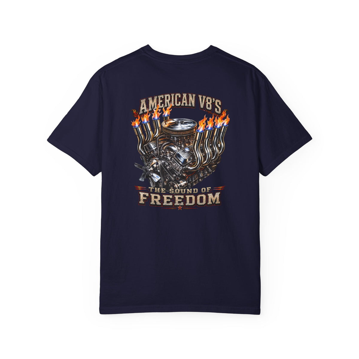 American V8 Sound of Freedom | Front & Back Graphics T-shirt