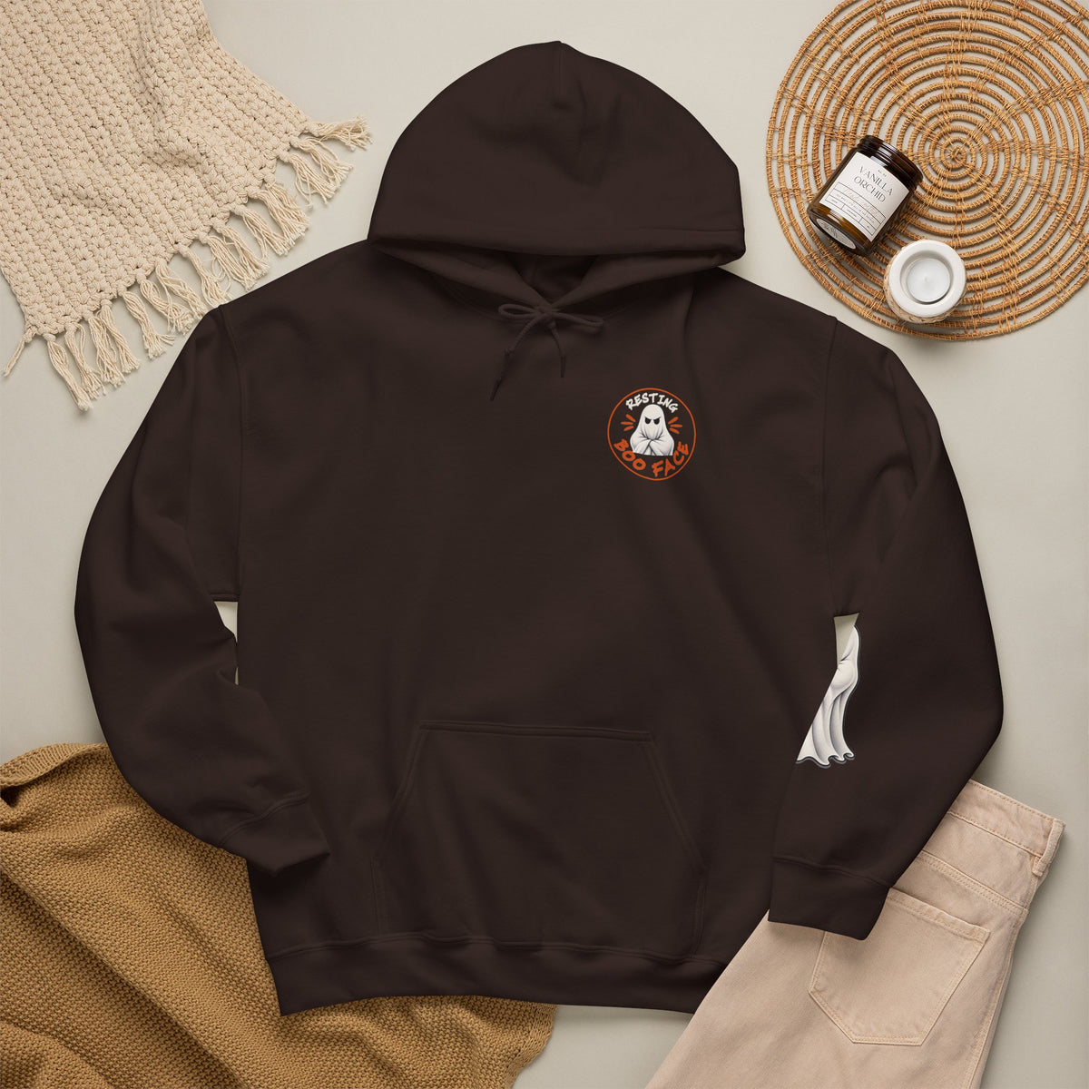 This Is Some Boo Sheet | Front & Back Graphics + Sleeve Pullover Hoodie