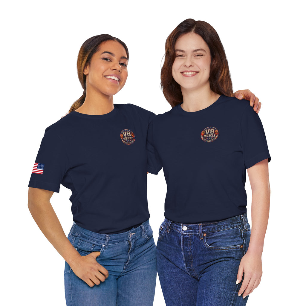 American V8 Sound of Freedom | 'Merica Version | Front & Back Graphics + Sleeve T-shirt