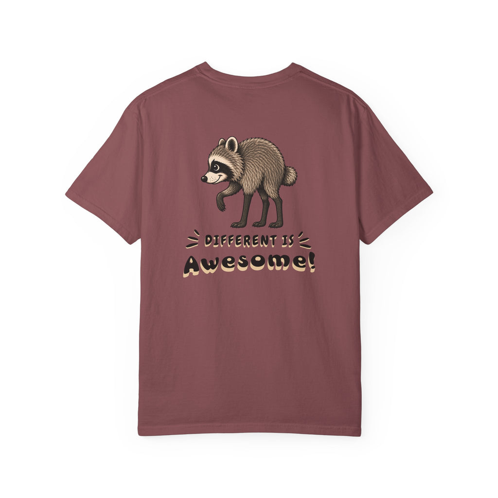 Jimothy the Raccoon - Different Is Awesome | Front + Back Graphics