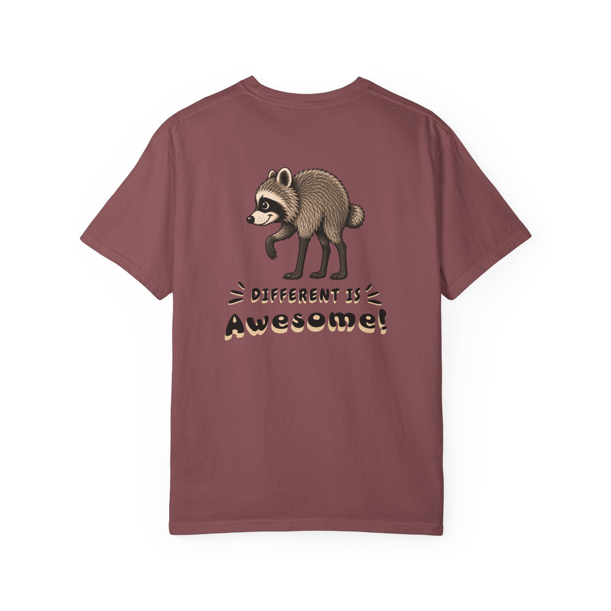 Jimothy the Raccoon - Different Is Awesome | Front + Back Graphics
